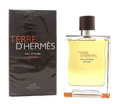 Hermes Terre d'Hermes Eau Intense Vetiver 6,7 oz. Spray EDP para hombre. Nuevo en caja Foto 1 de 4