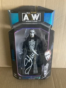 STING SIGNED JAZWARES AEW UNMATCHED LUMINARIES FIGURE Autographed Wrestling Wcw - Picture 1 of 2