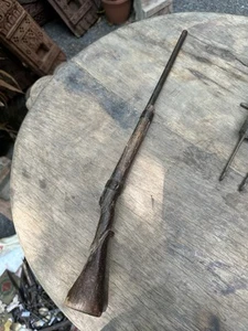 Antique Old Wood Handle Metal Pipe Rare Gun Model - Picture 1 of 9
