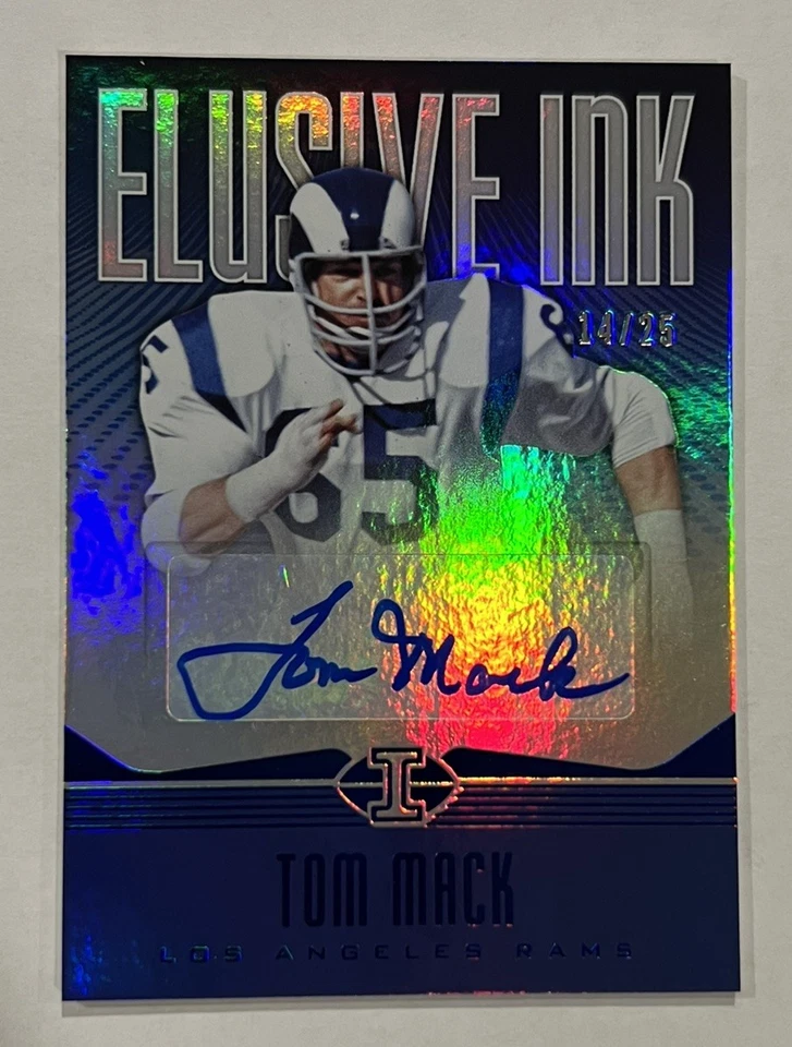 2017 Panini Illusions Elusive Ink Blue /25 TOM MACK Auto - Image 1 of 2