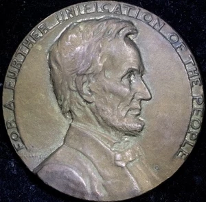 1937 Abraham Lincoln Tunnel New York Dedication Medal / mintage: 10,000 - Picture 1 of 8
