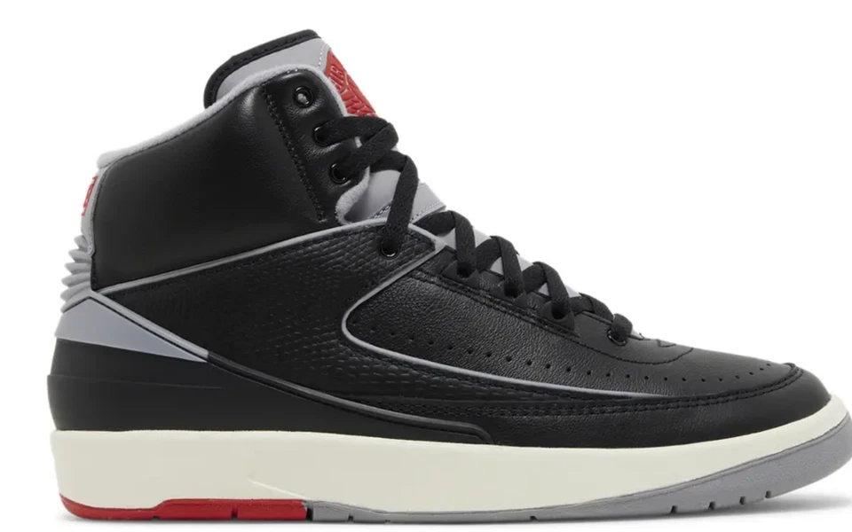 Air Jordan 2 retrô cimento preto tamanho 9.5 masculino DR8884-001 - Imagem 1 de 4