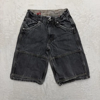 Pantalones Cortos Y2K Levis Jóvenes Niños 10 Negros Denim Cintura Ajustable Largas Bermudas Jeans Foto 1 de 4