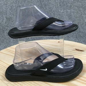 Nike Sandals Womens 9 Ultra Celso Flip Flop Black Slip On Open Toe 882698-002 - Picture 1 of 16