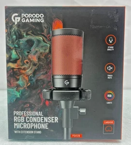 Porodo Gaming Professional RGB Condenser Microphone PDX519 - - Picture 1 of 6