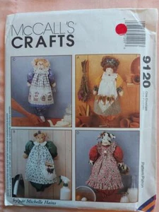 Patrón de portabolsos de muñeca, gato, conejo y vaca de McCall's 9120 - Imagen 1 de 2