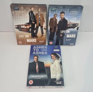 Life On Mars Series 1&2 + Ashes To Ashes Series 1 DVD Boxsets - Foto 1 di 4