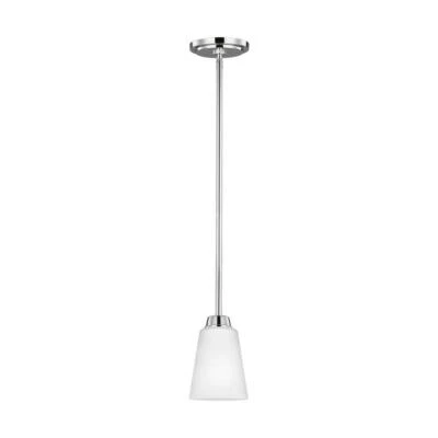 Sea Gull Lighting Kerrville 6115201EN3-05 Chrome 1-Light 4-3/8"W LED Pendant - Image 1 of 4