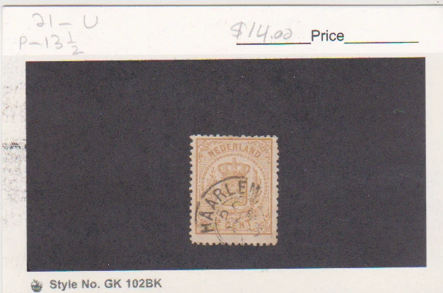 Netherlands Scott # 21 Used 2c,used,Scott $14.00 - Image 1 of 1