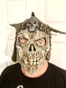 Creepy Skull Warrior Latex Halloween Mask..... Excellent Condition - Picture 1 of 4