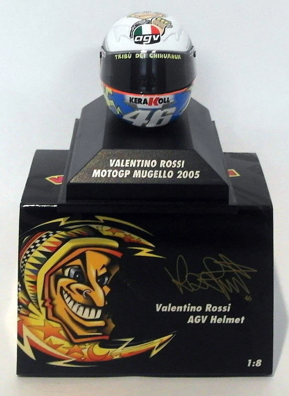 Minichamps 1/8 Scale 397 050076 - AGV Helmet Moto GP Mugello 2005 V. Rossi - Image 1 of 1