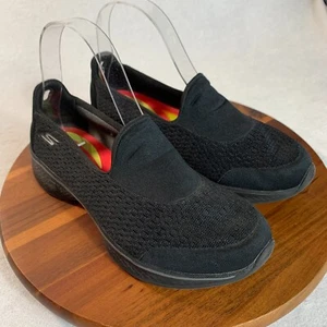Skechers Womens Black GO Walk 4 Size 6 Goga Max Slip-On Shoes #14148 - Pursuit - Picture 1 of 9
