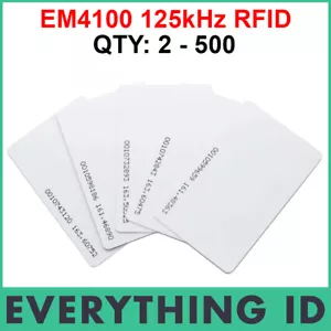NEW GENERIC CONTACTLESS EM4100 125KHz RFID PROXIMITY ACCESS KEY CREDIT CARD SIZE - Picture 1 of 4