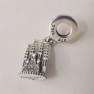 S925 Ale Barcelona Memorial Hanging Charm Anhänger Pandora - Bild 1 von 4