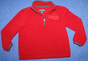 EDDIE BAUER Kids FLEECE PULLOVER Jacket Red Small - Picture 1 of 6