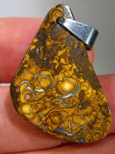 18 cts Yowah Nuss Nut Opal Anhänger Boulder Matrix mit Schöner Zeichnug - Bild 1 von 3