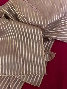Kusan Trading Inc Silk Feel Bronze Scarf Texture Line Burnout Sheer Design Vtg - Picture 1 of 2