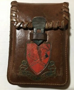 ESTUCHE DE CIGARRILLOS DE CUERO DE LA SEGUNDA GUERRA MUNDIAL GAMUZA Y REVESTIMIENTO DE METAL CBI HUMP US AIR CORP - Imagen 1 de 7