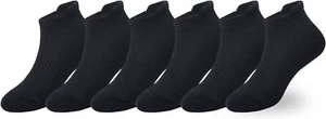 EPEIUS Kids Boys/Girls' Cushioned Socks 7-10 Years, Low Cut_black,6 Pack - Picture 1 of 7