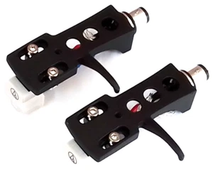 2 x Litz Wired Headshells & Audio Technica Cartridges For Numark DJ Turntables - Picture 1 of 6