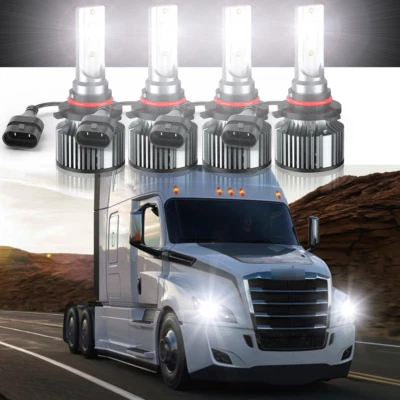 White LED Headlight Bulbs Kit For Freightliner Columbia 112 120 Truck 2000-2017 - Image 1 of 4