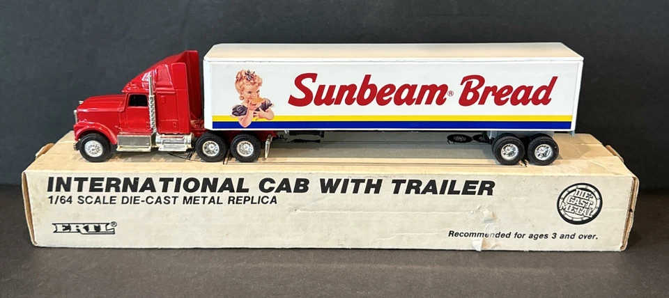 Remolque tractor Sunbeam Bread ERTL escala 1/64 fundido a presión 1991 internacional nuevo en caja Foto 1 de 4