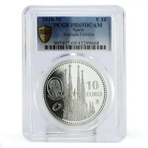 Spain 10 euro Antonio Gaudi Sagrada Architecture PR69 PCGS silver coin 2010 - Picture 1 of 2