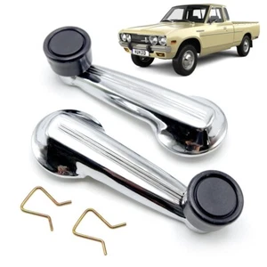 Set Handle Window Crank Silver Chrome Fit Datsun Nissan 620 Pick up 1972 - 1979 - Bild 1 von 6