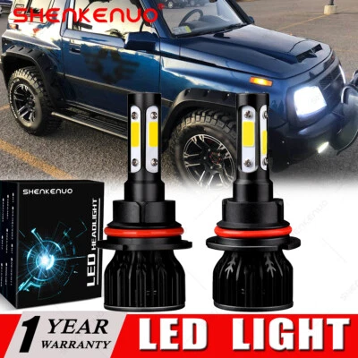 Para GEO TRACKER 1989-1997 Blanco 2 piezas 9004 Faros LED Delanteros Viga Alta/Baja Foto 1 de 4
