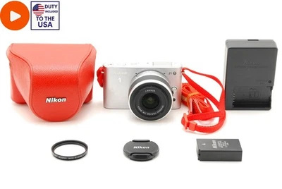 ⏯️[MINT w/Case] Nikon 1 J1 Silver Digital Camera 10-30mm F/3.5-5.6 VR Lens JAPAN - Image 1 of 4
