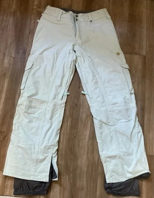 Burton Stow Cargo Snowboard Esquí Pantalones Verde Mujer’s Pequeño 30 x 28 Foto 1 de 4