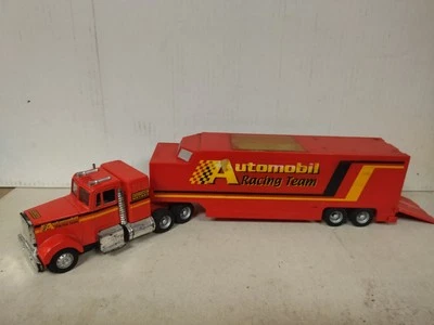 RACING CAR TRANSPORTER STTUTGART CAMION/TRUCK apx 1:64 MAISTO NO BOX - Imagen 1 de 4