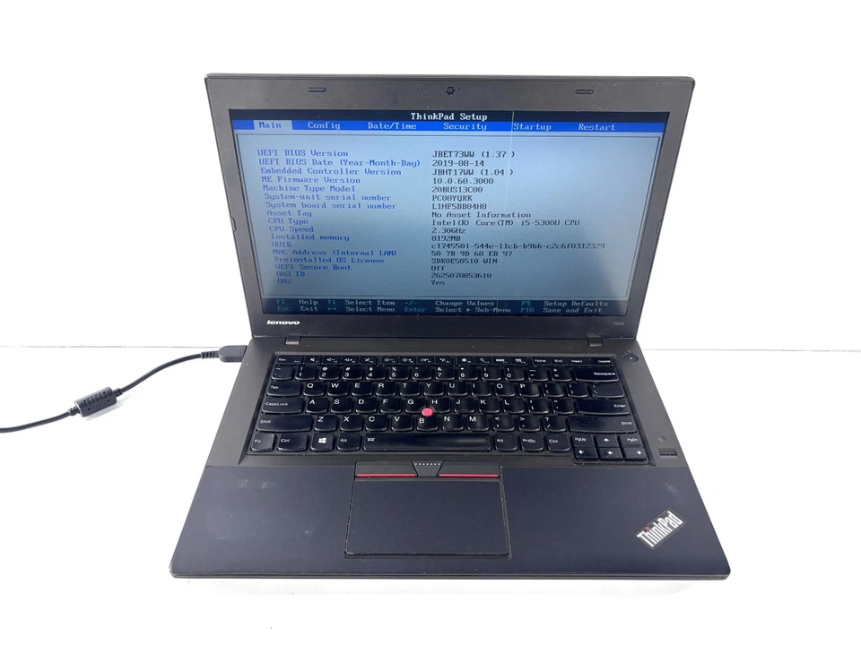 Lenovo ThinkPad T450 - 14" HD, 2.3GHz i5, 8GB RAM, SIN SSD Foto 1 de 4