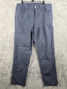 Lululemon ABC Slim Fit Tech Canvas Pants Men's 33x28 Blue Heather Chino M5609S - Picture 1 of 9
