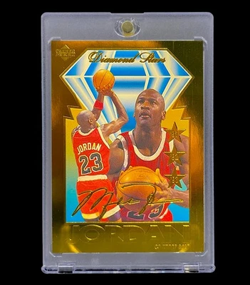 MICHAEL JORDAN GOLD SP INSERT RARE FOIL Holo Diamond Non Auto - BULLS - Image 1 of 4