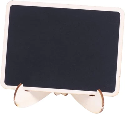 14stücke Mini-kreidetafel Aus Holz Abwischbar Preisschild-tafel Quadratisch Für  - Bild 1 von 4