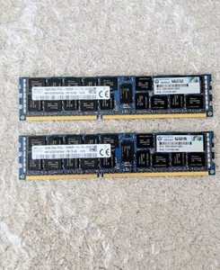 32GB DDR3 RAM Kit 2x16GB SK Hynix HMT42GR7AFR4A-PB PC3L-12800R ECC Server Memory - Picture 1 of 2