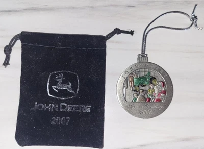 John Deere 2007 peltre adorno de Navidad pintado Foto 1 de 4