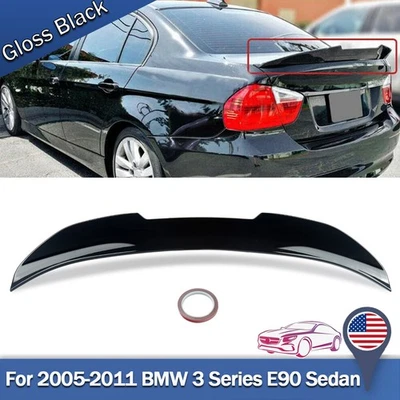 HIGHKICK PSM STYLE TRUNK SPOILER WING FOR 05-11 BMW E90 328I 335I 3 SERIES 4DOOR Foto 1 de 4