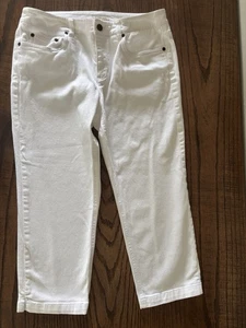 Jones New York Sport Stretch Pants Cropped Womens Size 10 High Rise - Picture 1 of 4