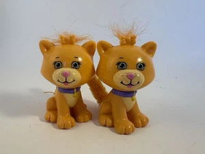 Lote de 2 Parche Naranja Gatito Gato Col Niños Lil Sprouts Mascota Guardería Juguete 2.25"  - Imagen 1 de 2