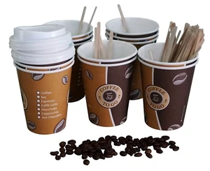 Top Premium Einweg Kaffeebecher to go 300ml 0,3 12oz Pappbecher to go - Bild 1 von 7