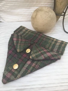 100% Highland meliert Wolle Tweed DogBandana XS-XL in Wickel-/Slipperoptionen - Bild 1 von 2