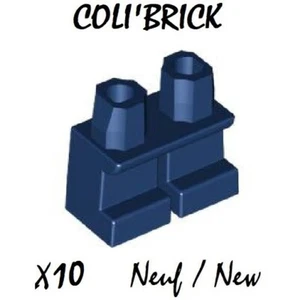 Lego 41879 - 10x Jambe Pantalon Minifig Legs short - Bleu Dark Blue - 90380 Neuf - Imagen 1 de 1