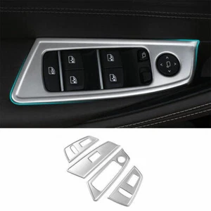 Interruptor de ventana de acero plateado para BMW Serie 5 G30 2018-2022 adorno de botón - Imagen 1 de 8