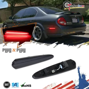 JDM Red LED Smoke Rear Bumper Side Marker Light Lamp For 2000-2003 Nissan Maxima - Picture 1 of 11