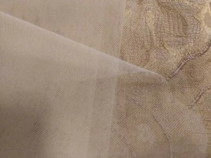 60 inch X 66 INCH IVORY NETTING ILLUSION VEILING #18 - Picture 1 of 2