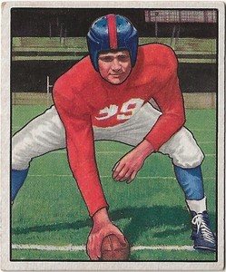 1950 Bowman #69 Tex Coulter New York Giants EX