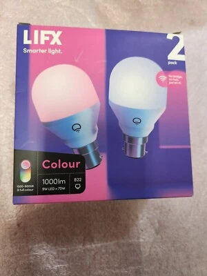 LIFX Colour A60 1000lm B22 Smart Bulb (2 Pack) Brand New - Image 1 of 4