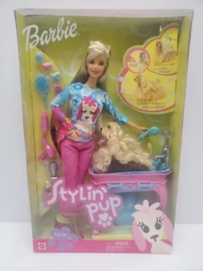 Barbie Stylin' Pup Doll and Puppy Ginger Set 2002 Mattel 56684 - Picture 1 of 5